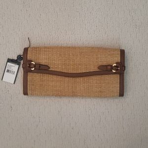 Ralph Lauren straw cluth new w tags